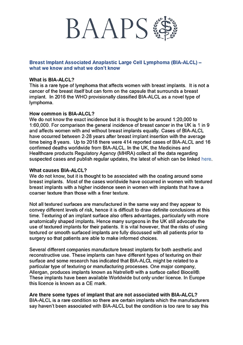 alcl patient leaflet