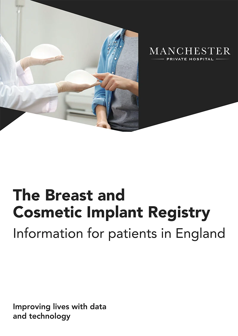 breast and cosmetic implant registry information for patients in england cover