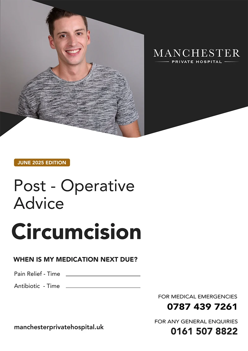 circumcision post operative advice cover