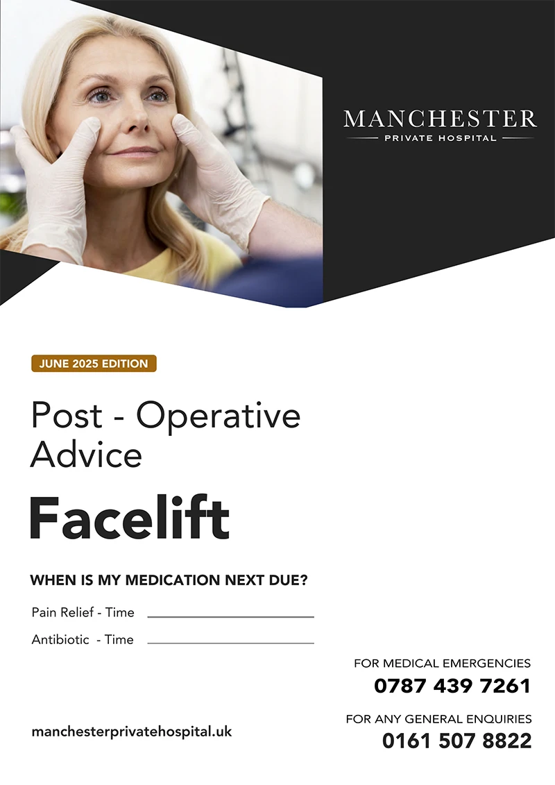 facelift post operative advice cover