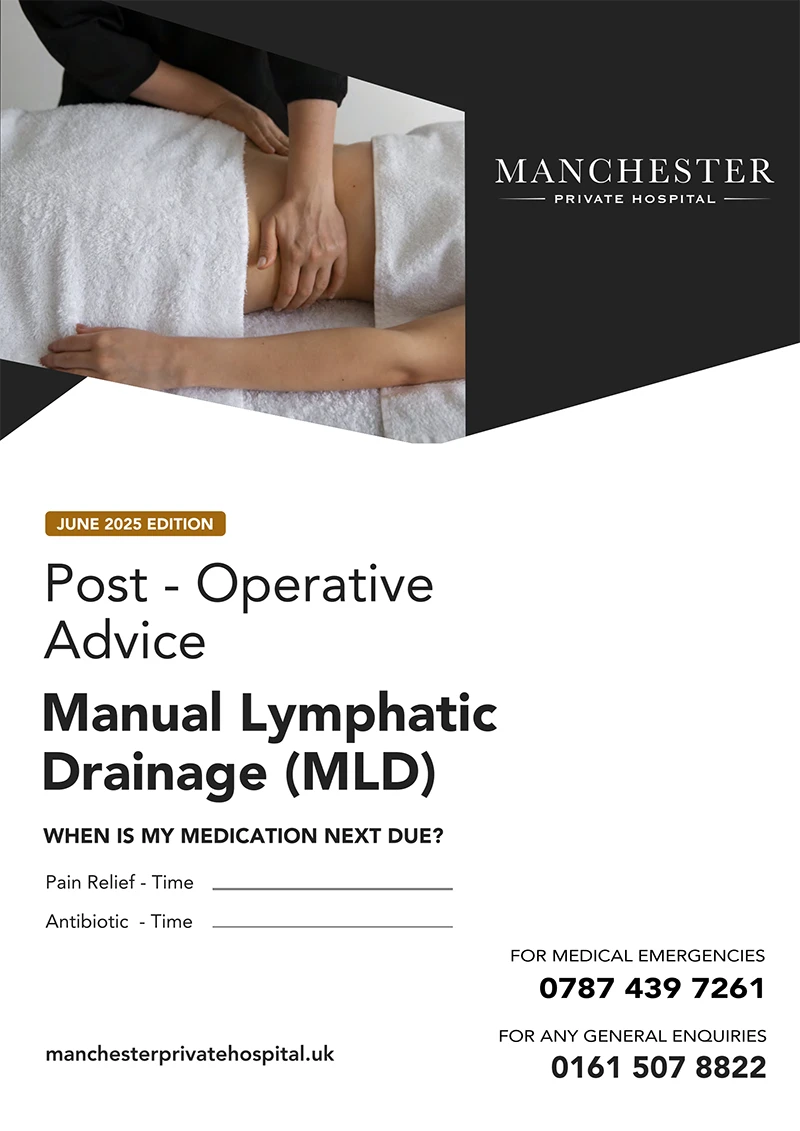manual lymphatic drainage mld post operative advice cover