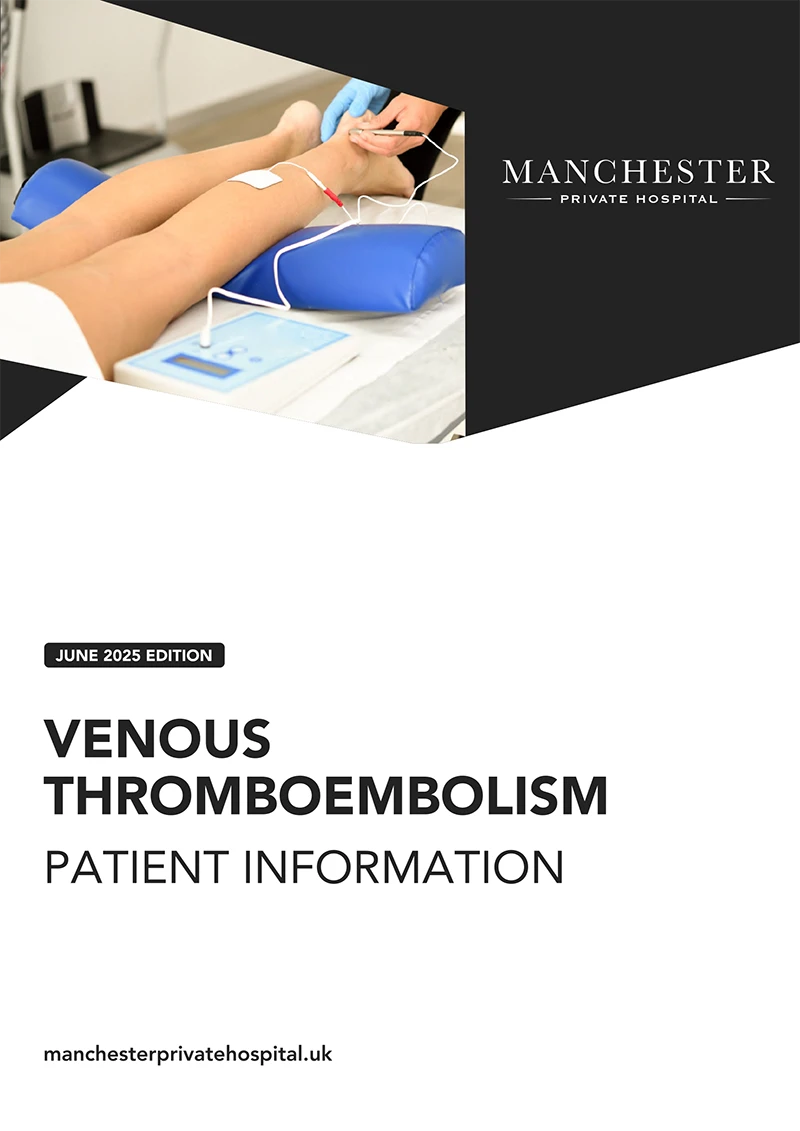 venous thromboembolism patient information cover