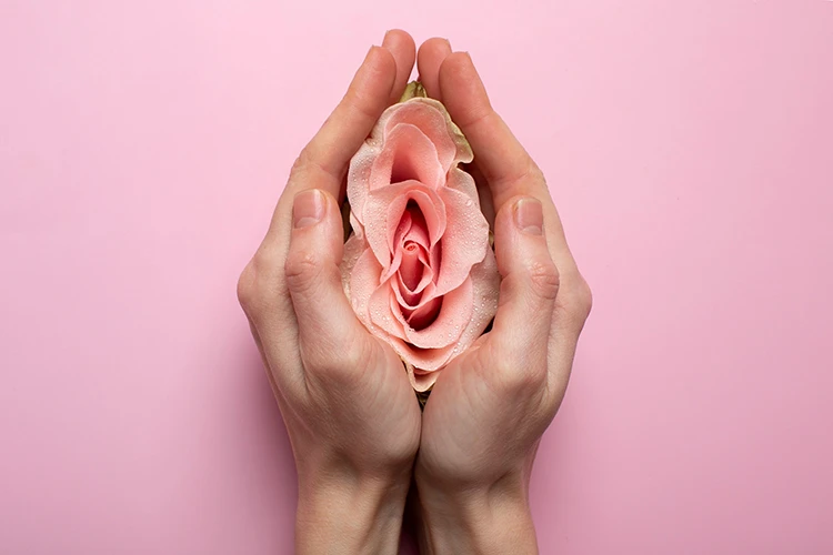 Female intimate wellness concept for labiaplasty