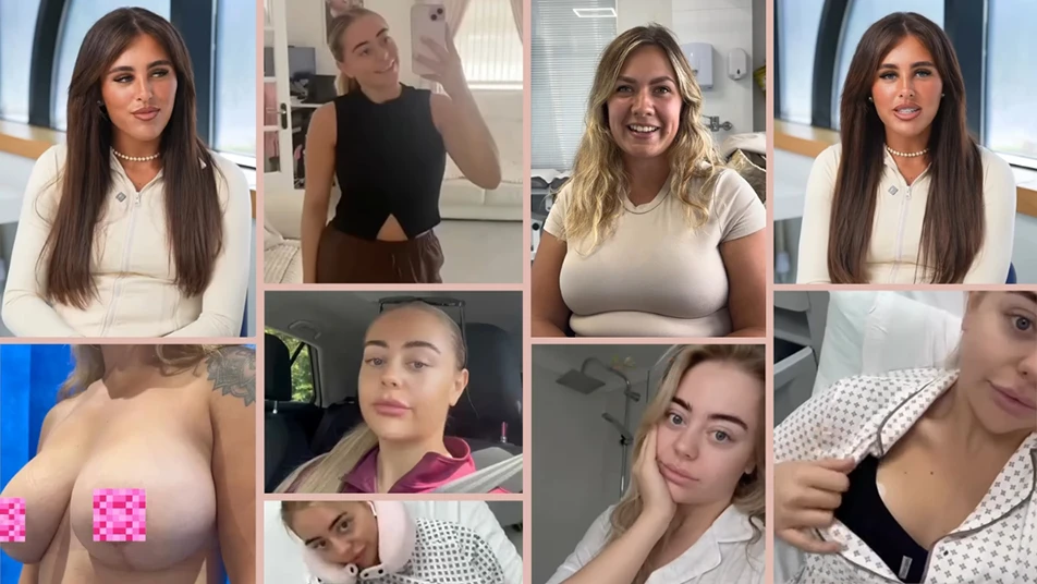 Collage of breast uplift patients featured in Manchester Private Hospital testimonials